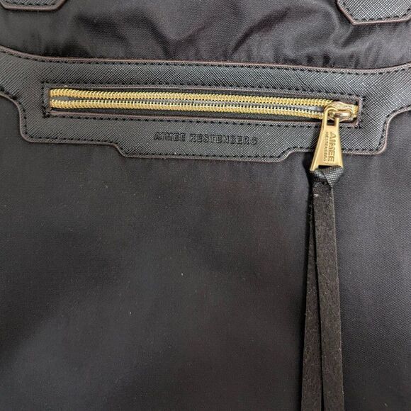 Aimee Kestenberg | Black Nylon Travel Tote Bag with Gold Hardware - Picture 3 of 13